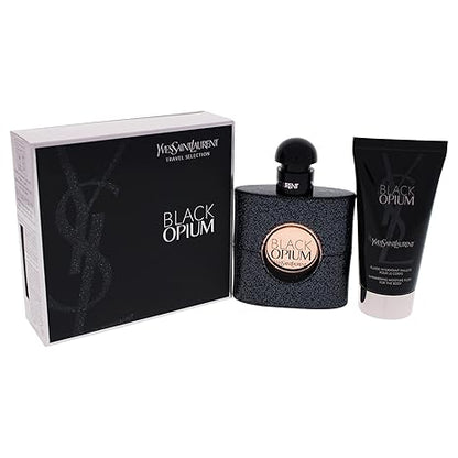 Black Opium by Yves Saint Laurent Eau de Parfum Spray 50ml & Shimmering Moisturising Fluid 50ml